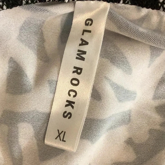 Glam rocks one piece graffiti print bodysuit with padded cups Size XL New - Picture 6 of 10